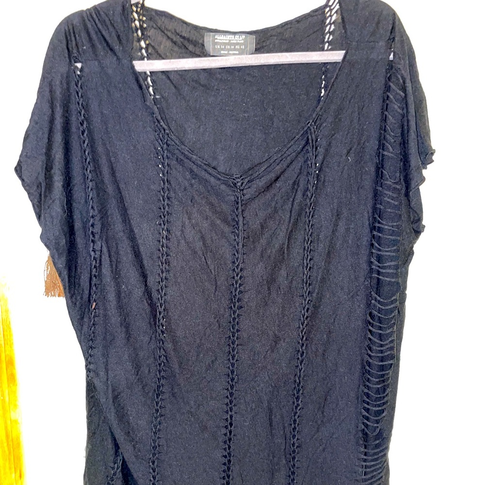 All Saints distressed grunge shirt